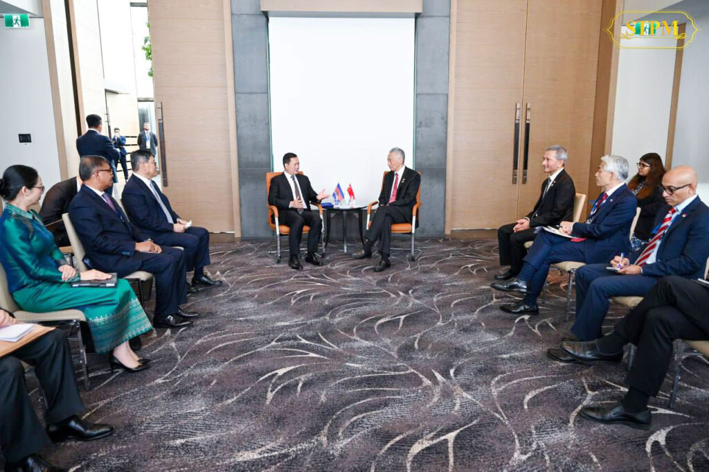 洪玛内总理与新总理李显龙墨尔本举行双边会谈